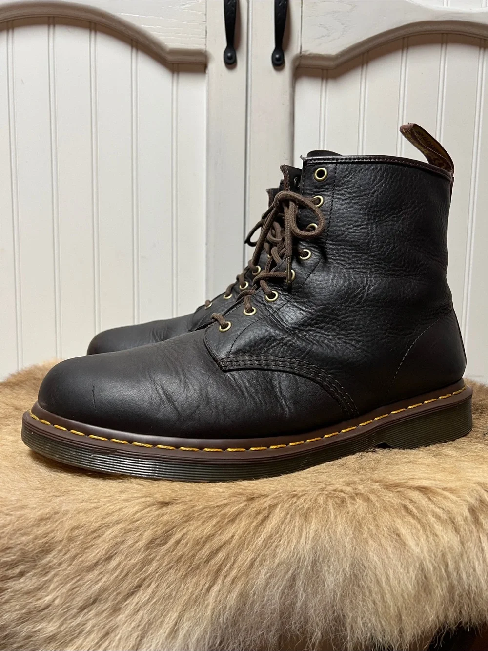 Dr Martens 1460 Brown Leather Combat Boots 13